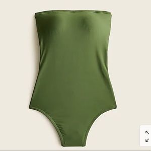 NWT! J.Crew one piece cross-back bandeau swimsuit